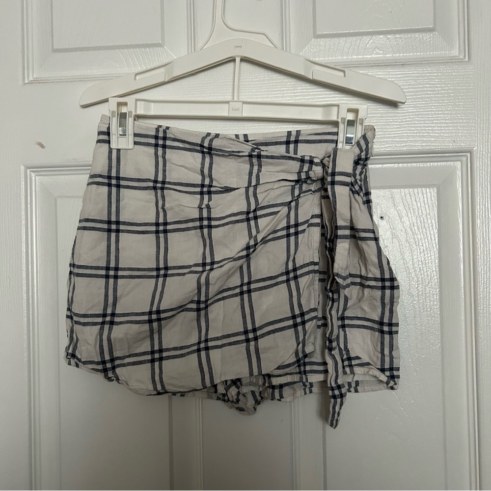 plaid skort